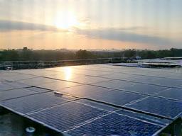 Green factory rooftop solar panels